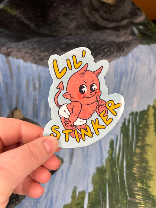 “Lil’ Stinker” sticker