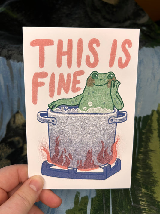 “Boiling Frog” postcard print